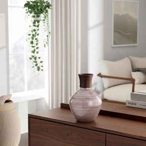 IRVINGLAND BROWN GLASS VASE 22 (IN) 11
