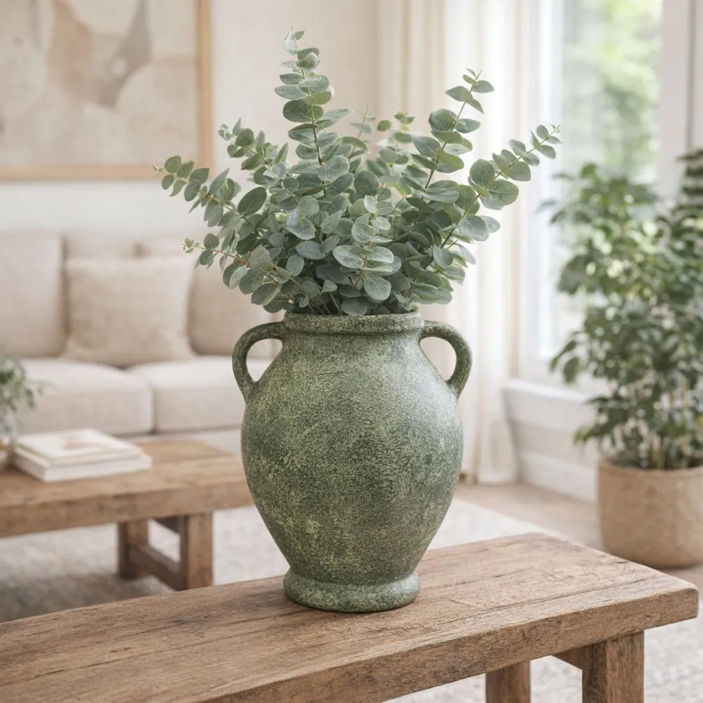 CHILTONLAND GREEN VASE 13 (IN)