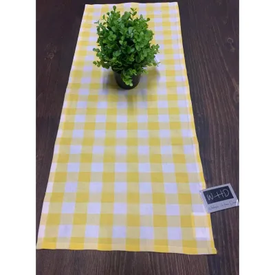 Yellow Check Runner 14x36in