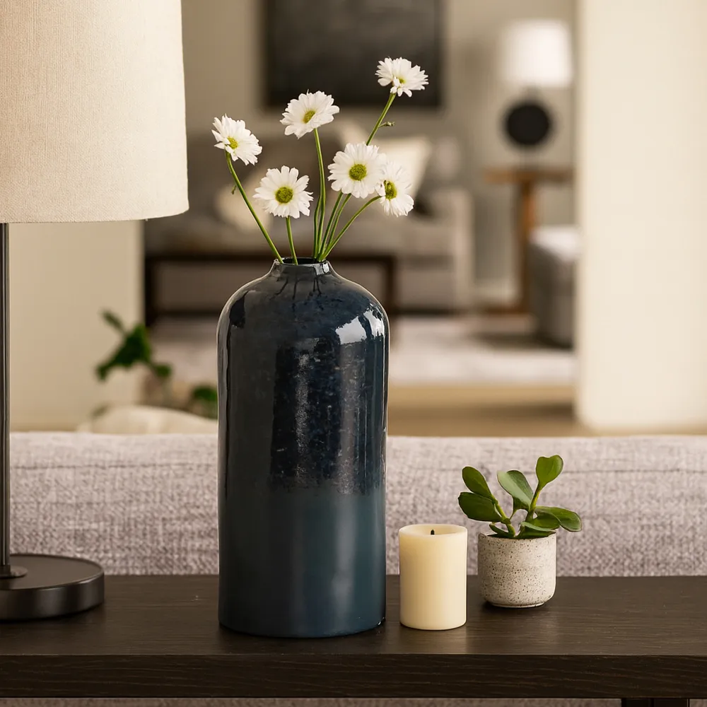 MILLERBEACH BLUE VASE 14 (IN)