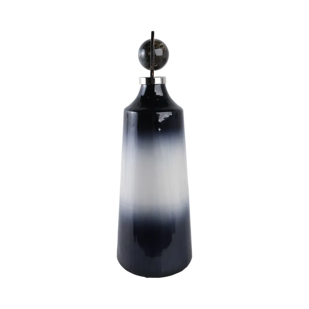 HADLEYHAM BLUE GLASS VASE 21 (IN)