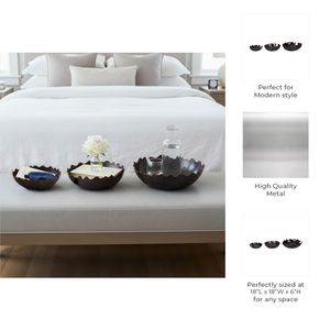 BRENTONSTONE SET OF 3 BLACK BOWLS 6 (IN) 10
