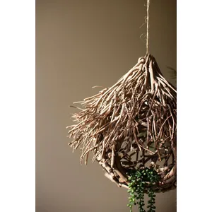 Hanging Tea Twig Bird House 2