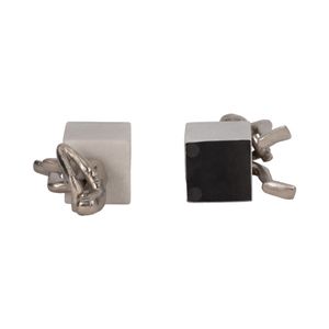 HARPERSHAW SET OF 2 SILVER BOOKENDS 8 (IN) 8