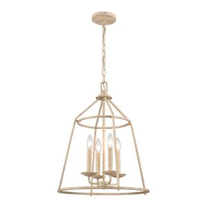 Ellisville 17.25'' Wide 4-Light Chandelier - Antique Cream 1