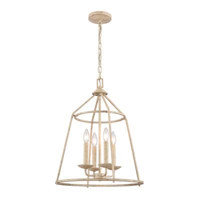 Ellisville 17.25″ Wide 4-Light Chandelier - Antique Cream
