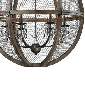 Renaissance Invention 30'' Wide 6-Light Chandelier - Weathered Zinc 4