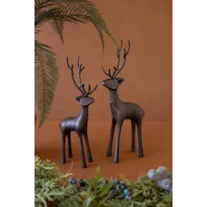 Set of 2 Cast Iron Reindeer 1