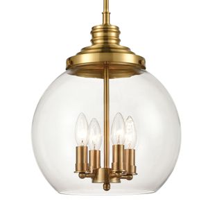 Chandra 13'' Wide 4-Light Pendant - Burnished Brass 4