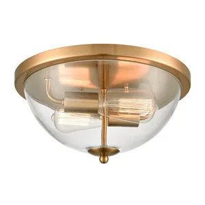 Astoria 13.5'' Wide 2-Light Flush Mount - Satin Gold 1