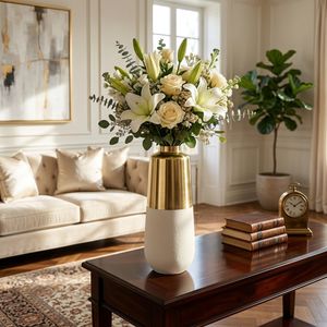 ALBARUN GOLD VASE 21 (IN) 9