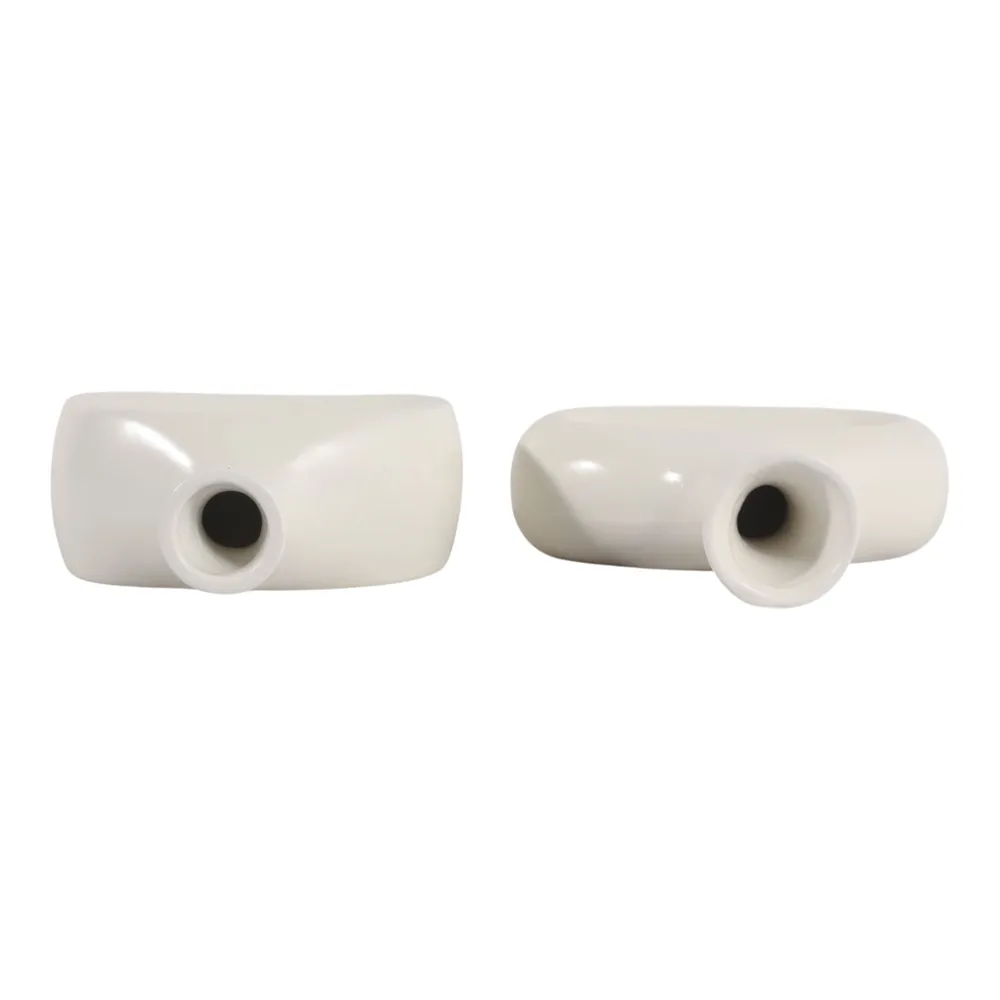 AXELTON SET OF 2 IVORY VASES 7 (IN)
