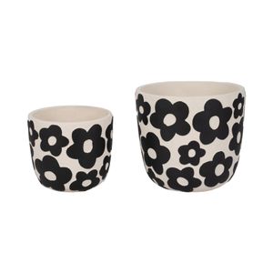 AXELGROVE SET OF 2 BLACK PLANTER 8 (IN) 3