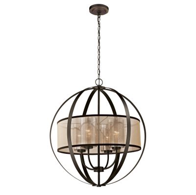 Diffusion 24'' Wide 4-Light Chandelier - Oil Rubbed Bronze