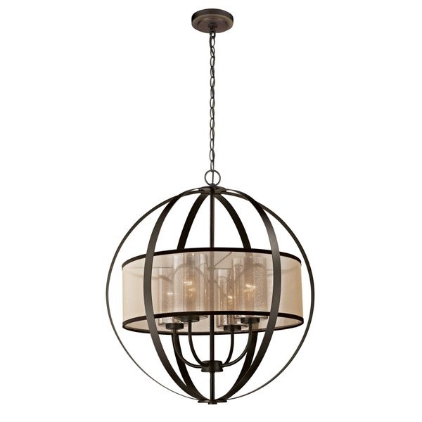 Diffusion 24'' Wide 4-Light Chandelier - Oil Rubbed Bronze