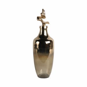 BRAMRUN GOLD GLASS VASE 20 (IN) 3
