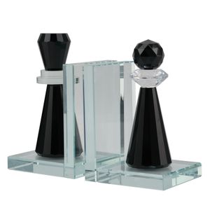 FORDPORT SET OF 2 BLACK BOOKENDS 7 (IN) 3