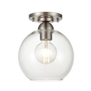 Astoria 7.75'' Wide 1-Light Semi Flush Mount - Brushed Nickel 1