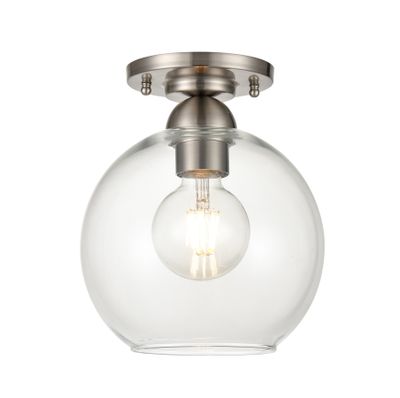 Astoria 7.75″ Wide 1-Light Semi Flush Mount - Brushed Nickel