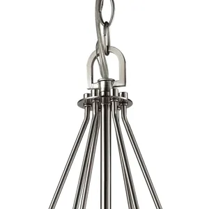 Casual Mission 29'' Wide 9-Light Chandelier - Brushed Nickel 4