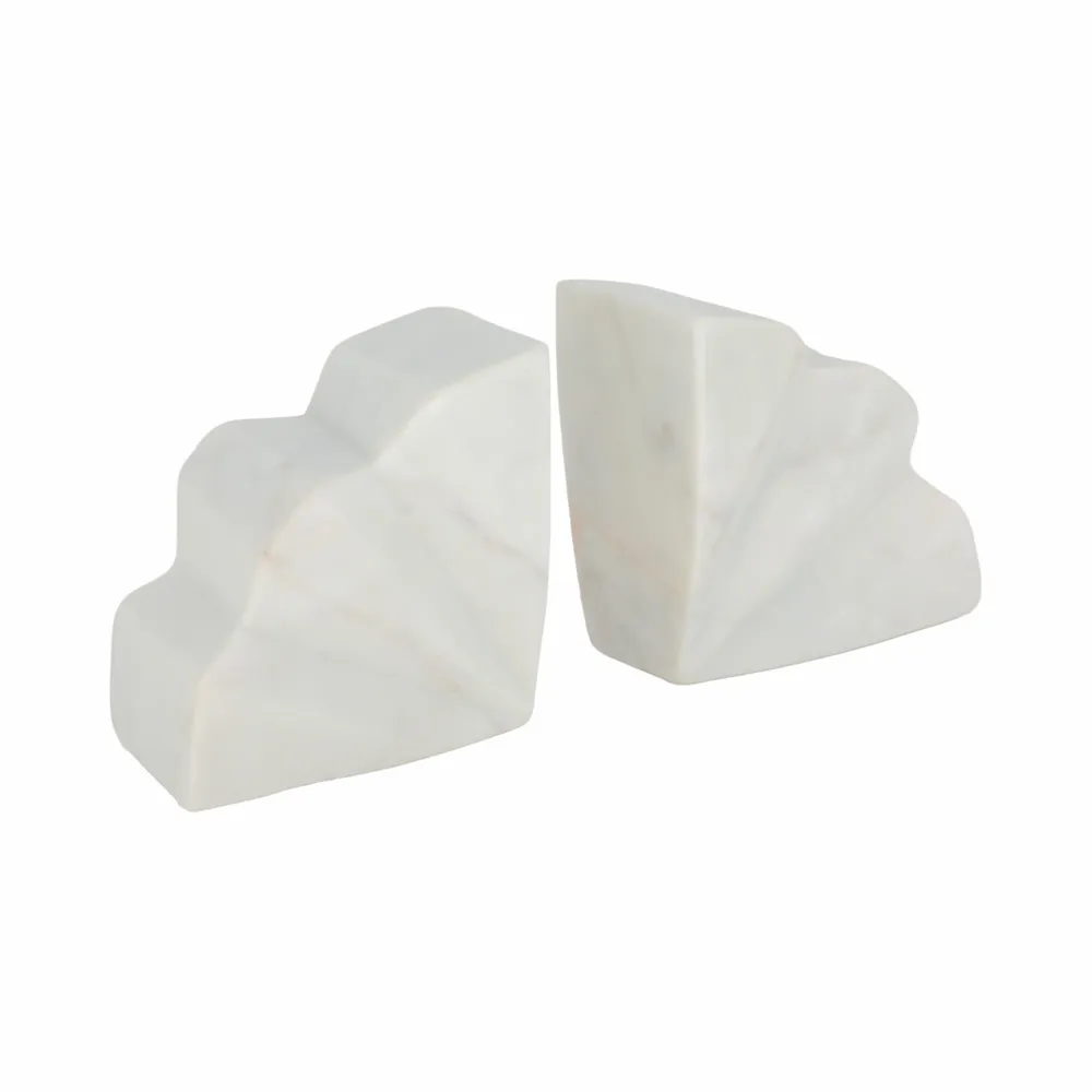 HENSONHOLM SET OF 2 WHITE BOOKENDS 6 (IN)