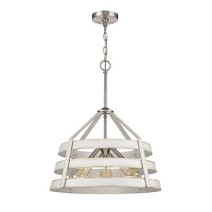 Brigantine 18'' Wide 3-Light Chandelier - Satin Nickel 2