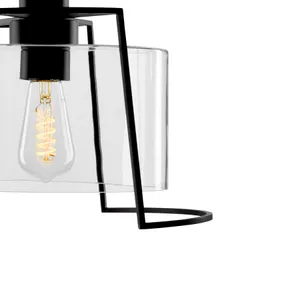 Cere Outdoor 13'' Wide 1-Light Semi Flush Mount - Matte Black 4