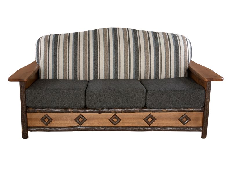 Hickory Diamond Peak Sofa - Customer Material - Seat:  Fabric TBD;   Backrest:  Fabric TBD 5