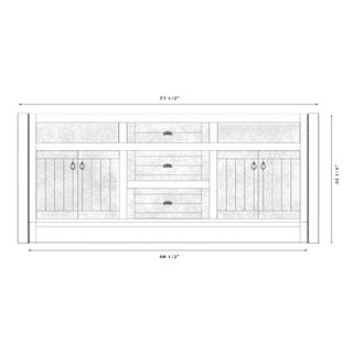 Barnwood Vanity - 6-foot - without Top - Double Sink