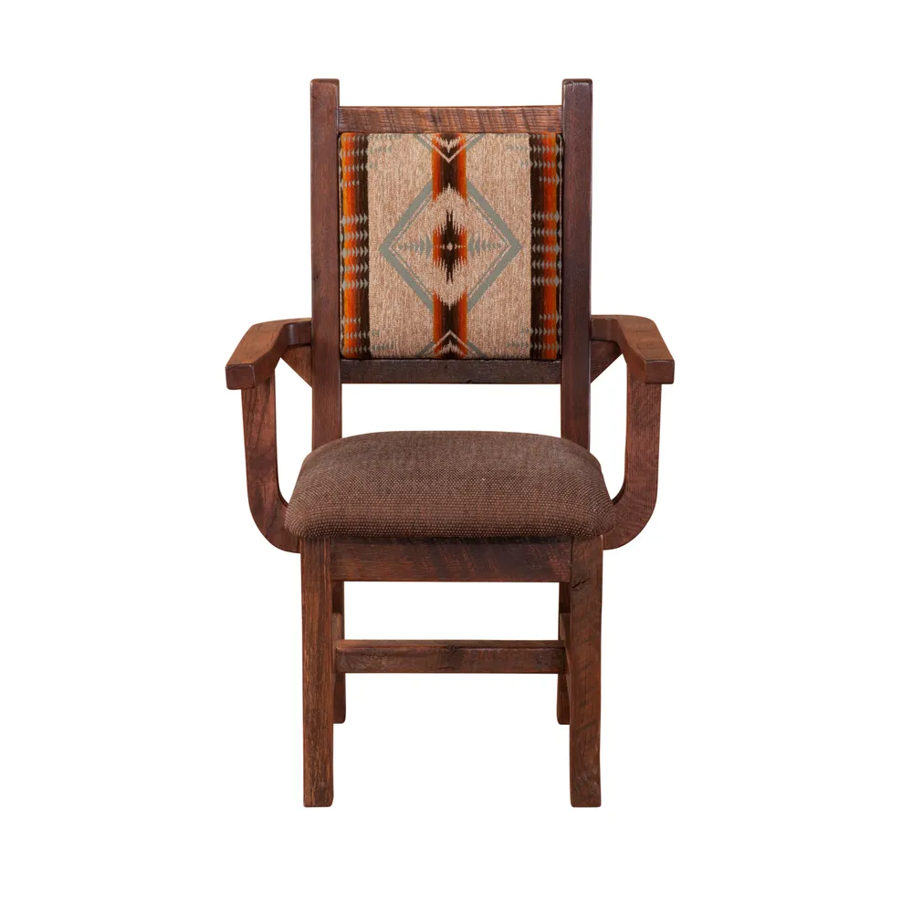 Barnwood Colonial Arm Chair - Customer Fabric