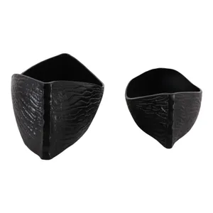 HARTONMILL SET OF 2 BLACK BOWLS 6 (IN) 5