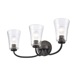 Emily 23'' Wide 3-Light Vanity Light - Matte Black 5