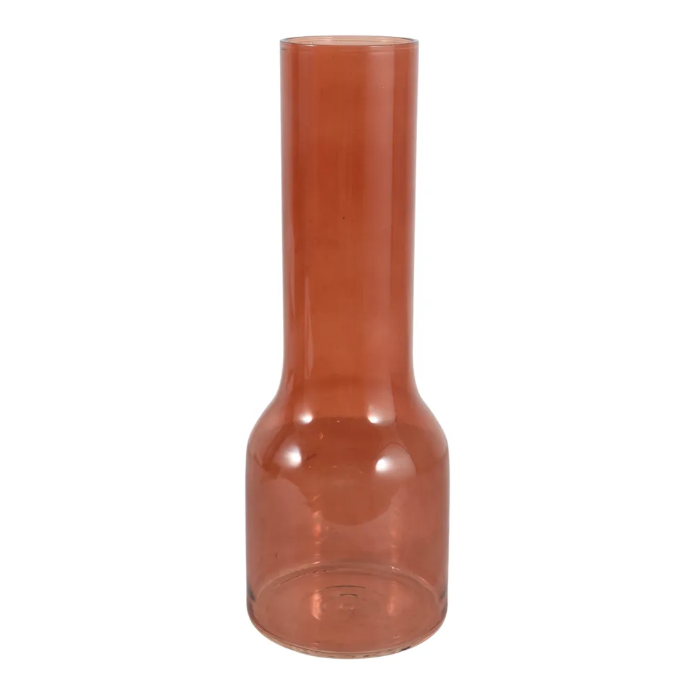 HOLLISBEACH BROWN GLASS VASE 16 (IN)