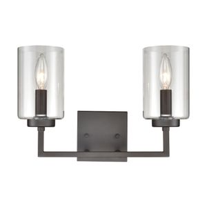 West End 14.5'' Wide 2-Light Vanity Light - Oil Rubbed Bronze 1