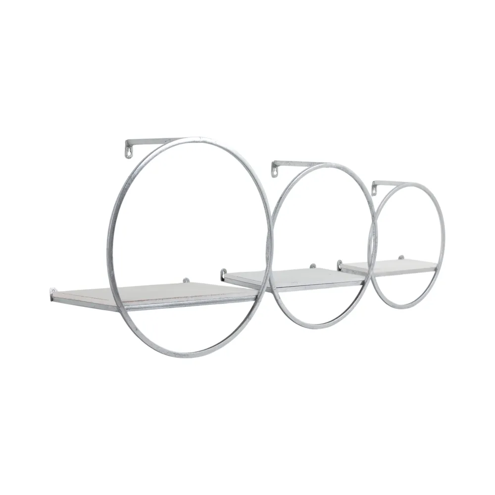GAIGESTONE SET OF 3 SILVER WALL SHELF 8 (IN)