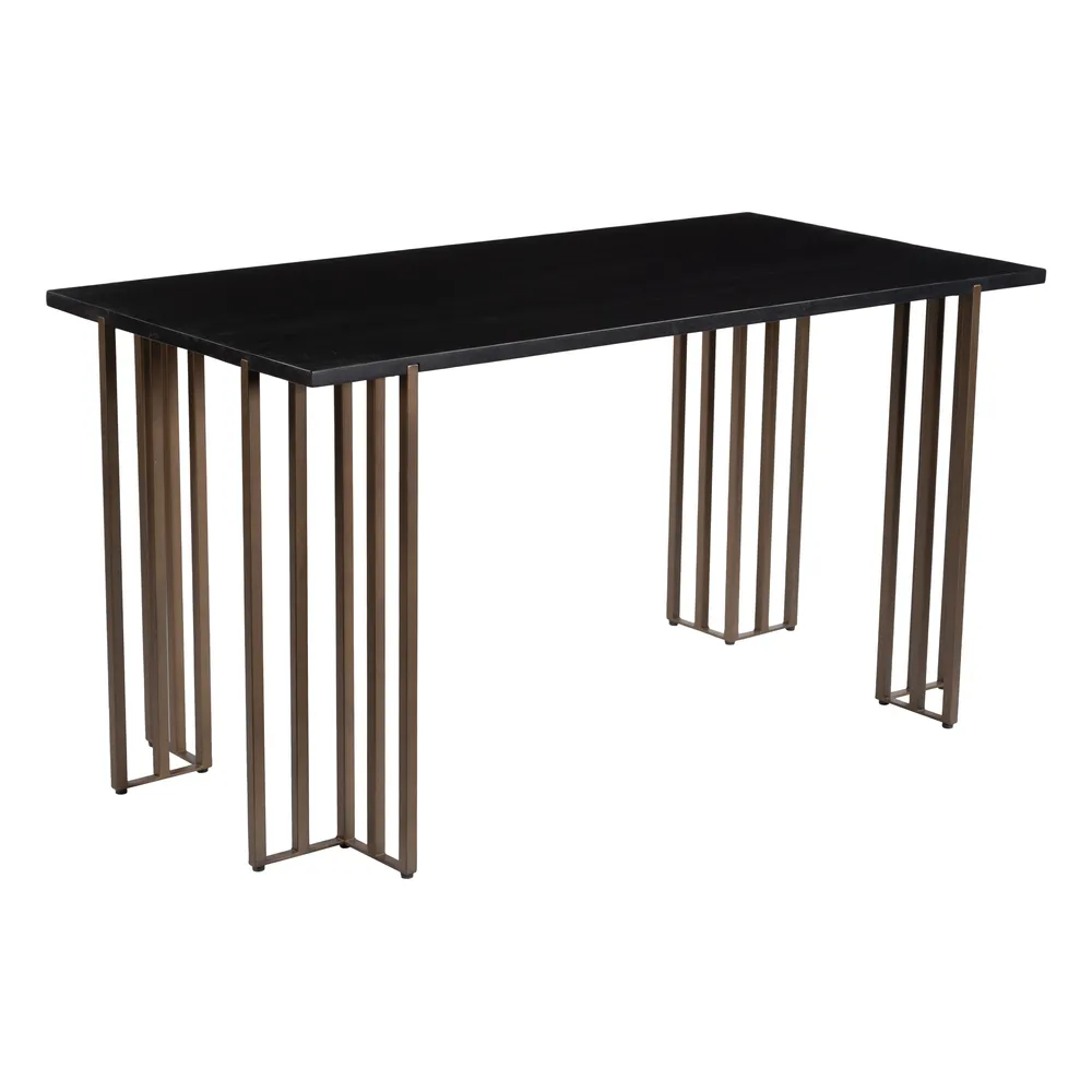 Gardo Desk Black & Brass