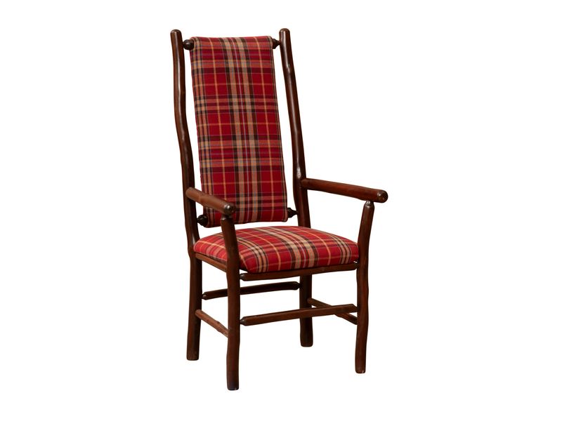 Hickory High Back Upholstered Back Arm Chair - 
Customer's Own Material 2