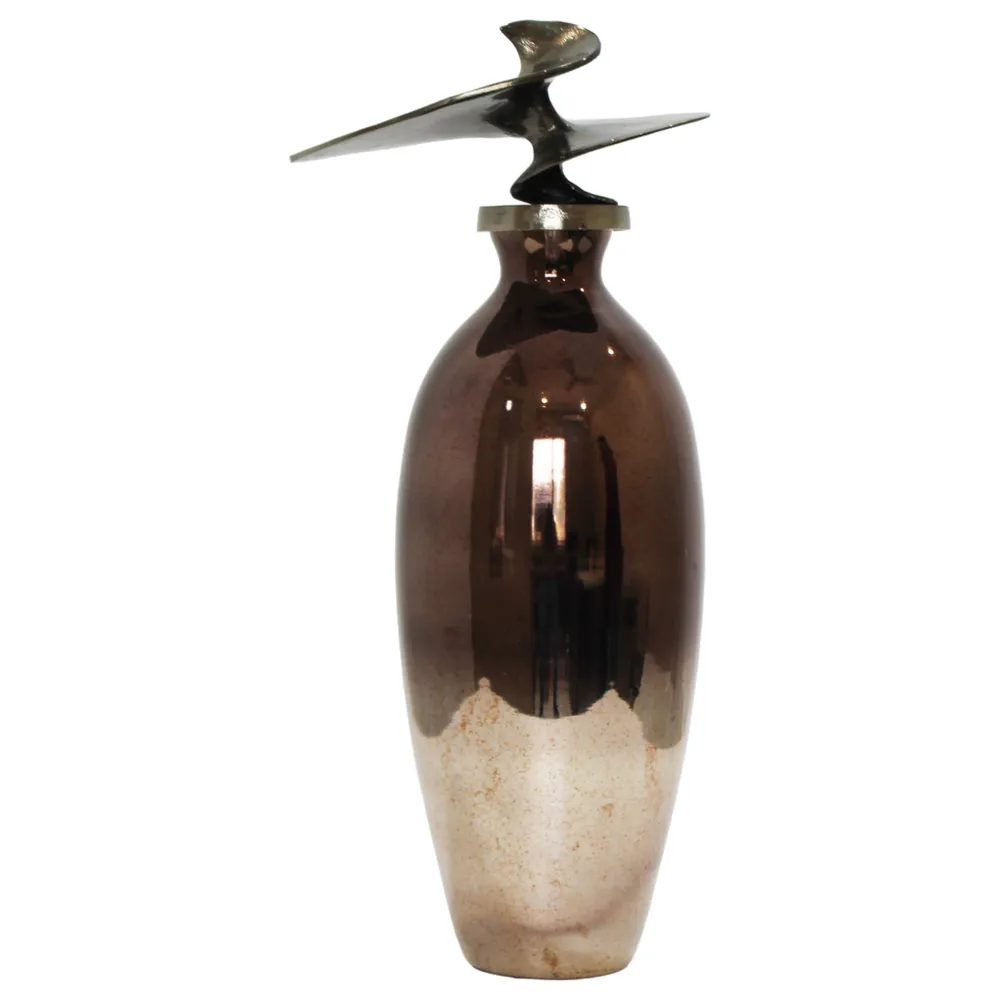 CEDARFORD BRONZE GLASS VASE 20 (IN)