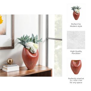 ROLANDSHAW RED VASE 14 (IN) 9
