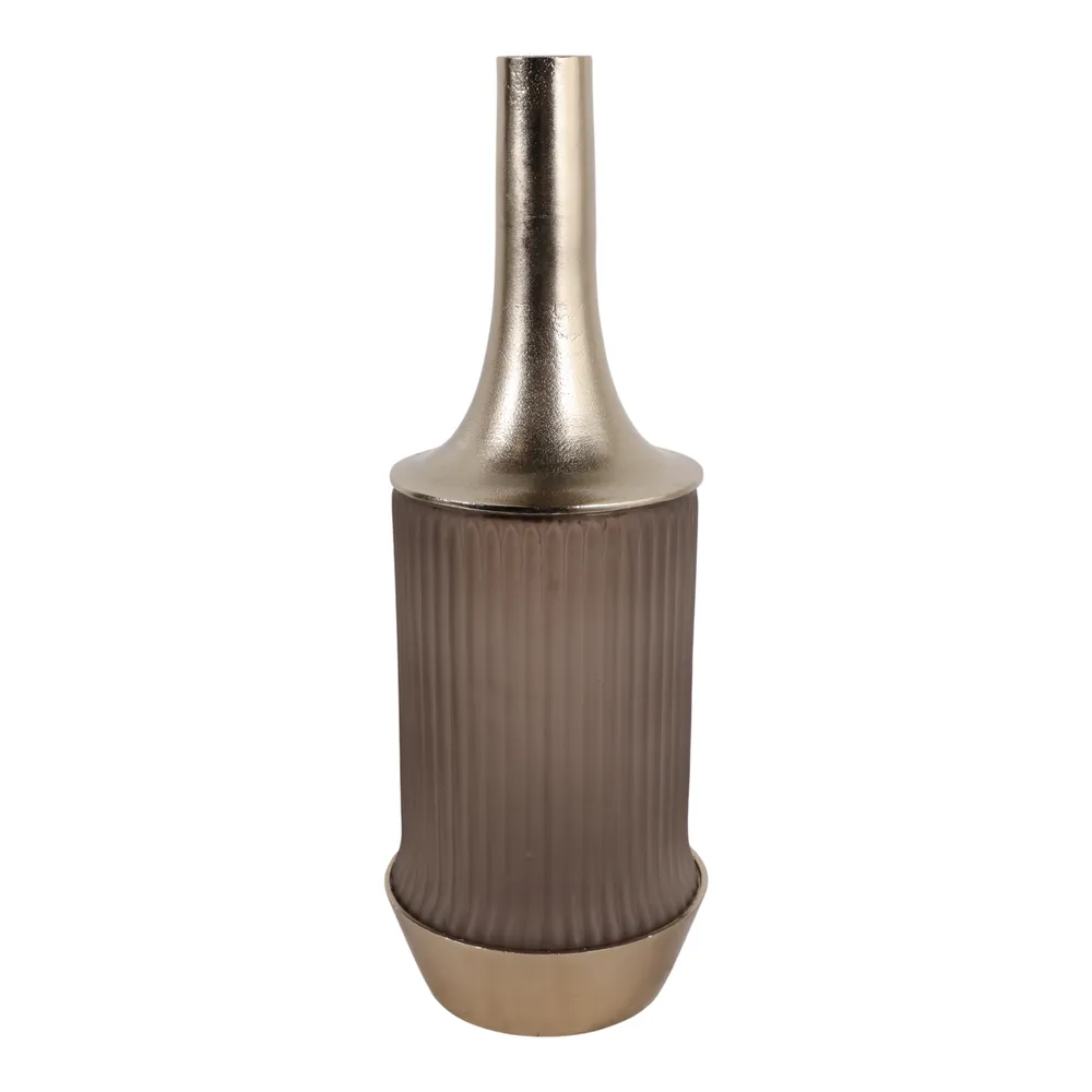 FORDFORD GRAY GLASS VASE 20 (IN)