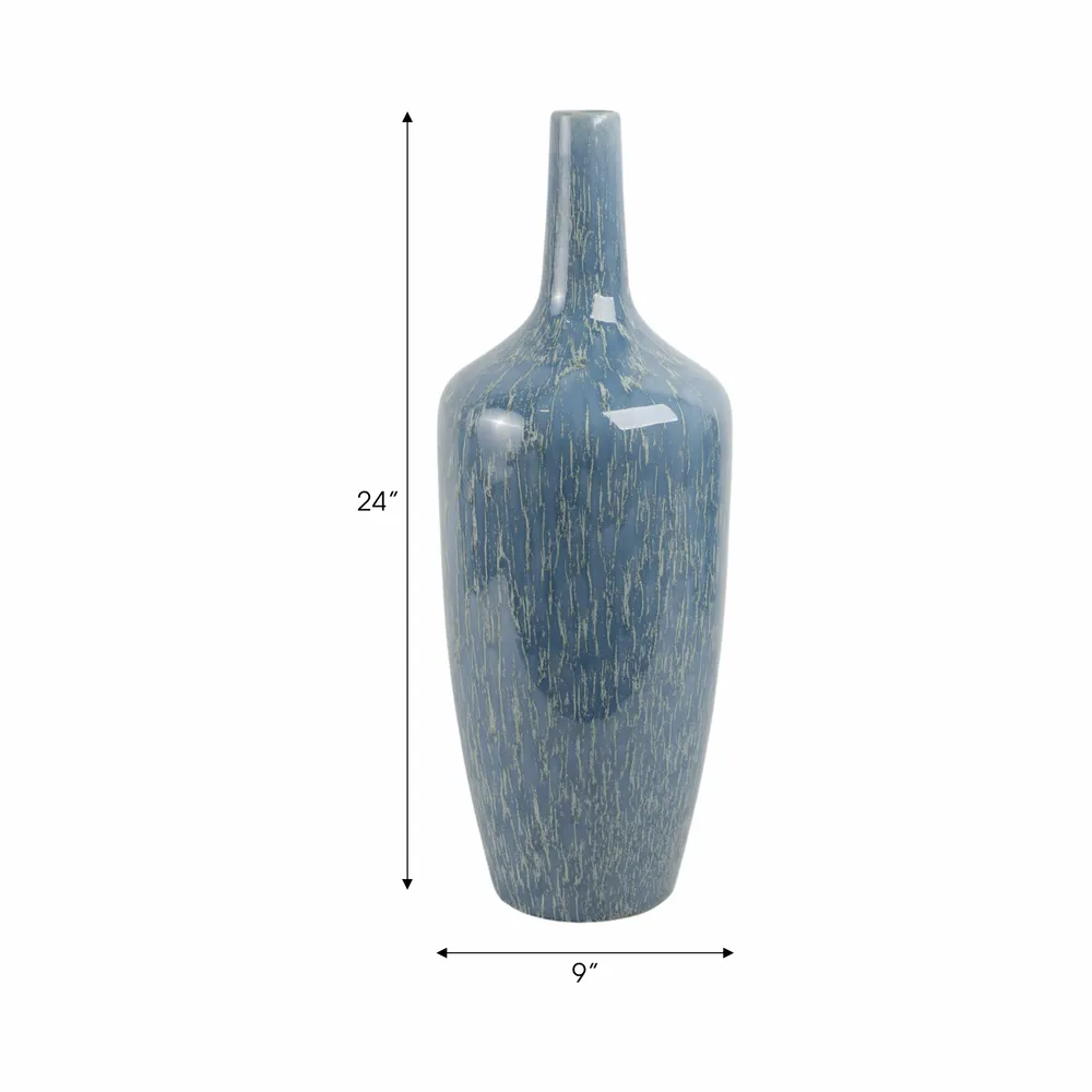 HENLEYSHAW TEAL VASE 25 (IN)