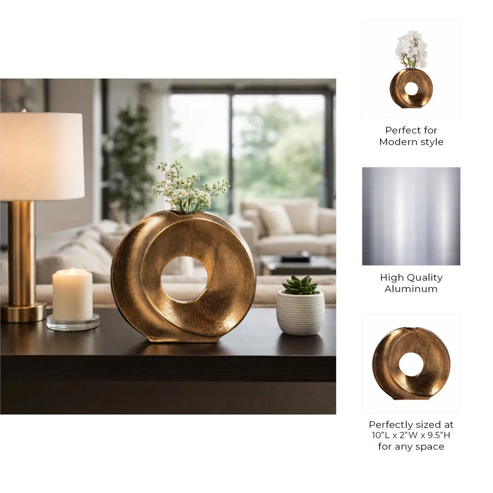 ELMONTSTONE BRONZE VASE 10 (IN)