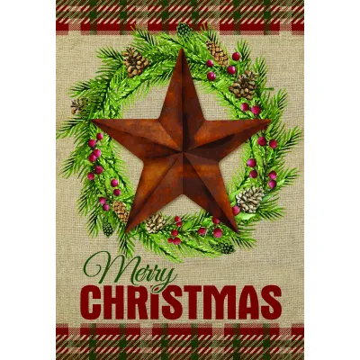 Barn Star Garden Flag 12in by 18in