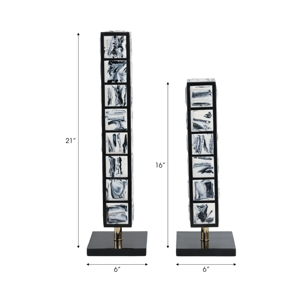 EATONHAM SET OF 2 BLACK DECOR 21 (IN)