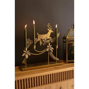 Metal Reindeer Taper Candelabra 5