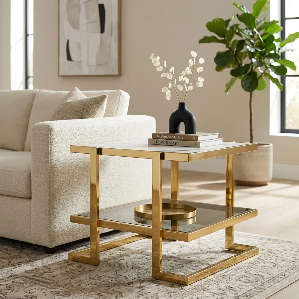 HADFIELD GOLD TABLE 24 (IN)
