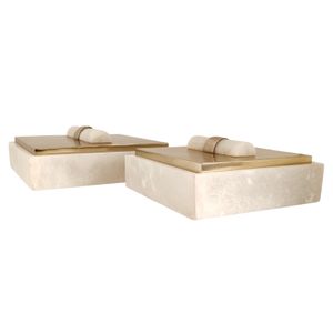 BAYARDWOOD SET OF 2 GOLD BOXES 4 (IN) 3