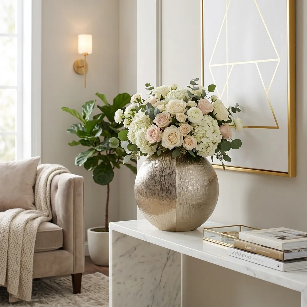 HOLTONMILL GOLD VASE 14 (IN)