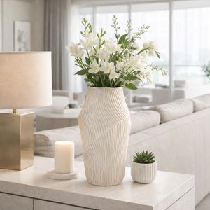 DORSEYSTONE CREAM VASE 17 (IN) 9