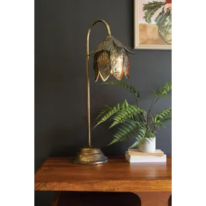 Antique Brass Tulip Table Lamp 1